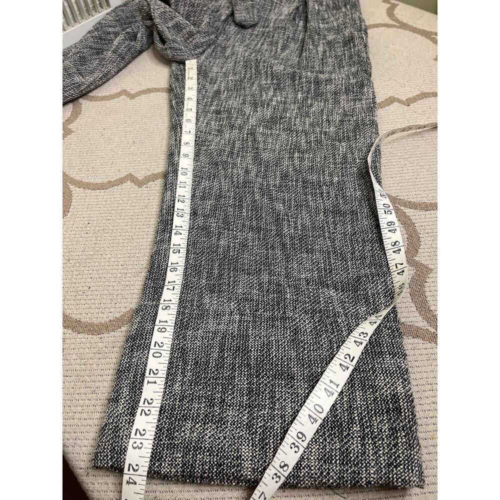 Porsche Design pleated cuffed belt cropped tweed black/white pants,size 38/US 6 - Picture 7 of 16